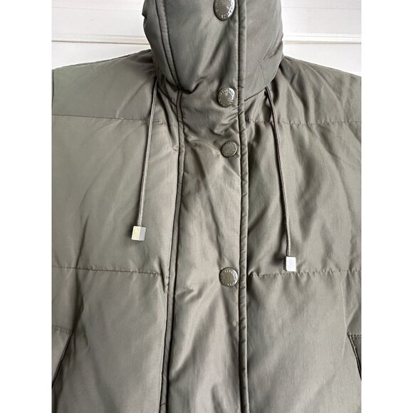 Banana Republic Puffer Coat Womens XS Extra Small‎ Olive Green Down Fill - Picture 8 of 12
